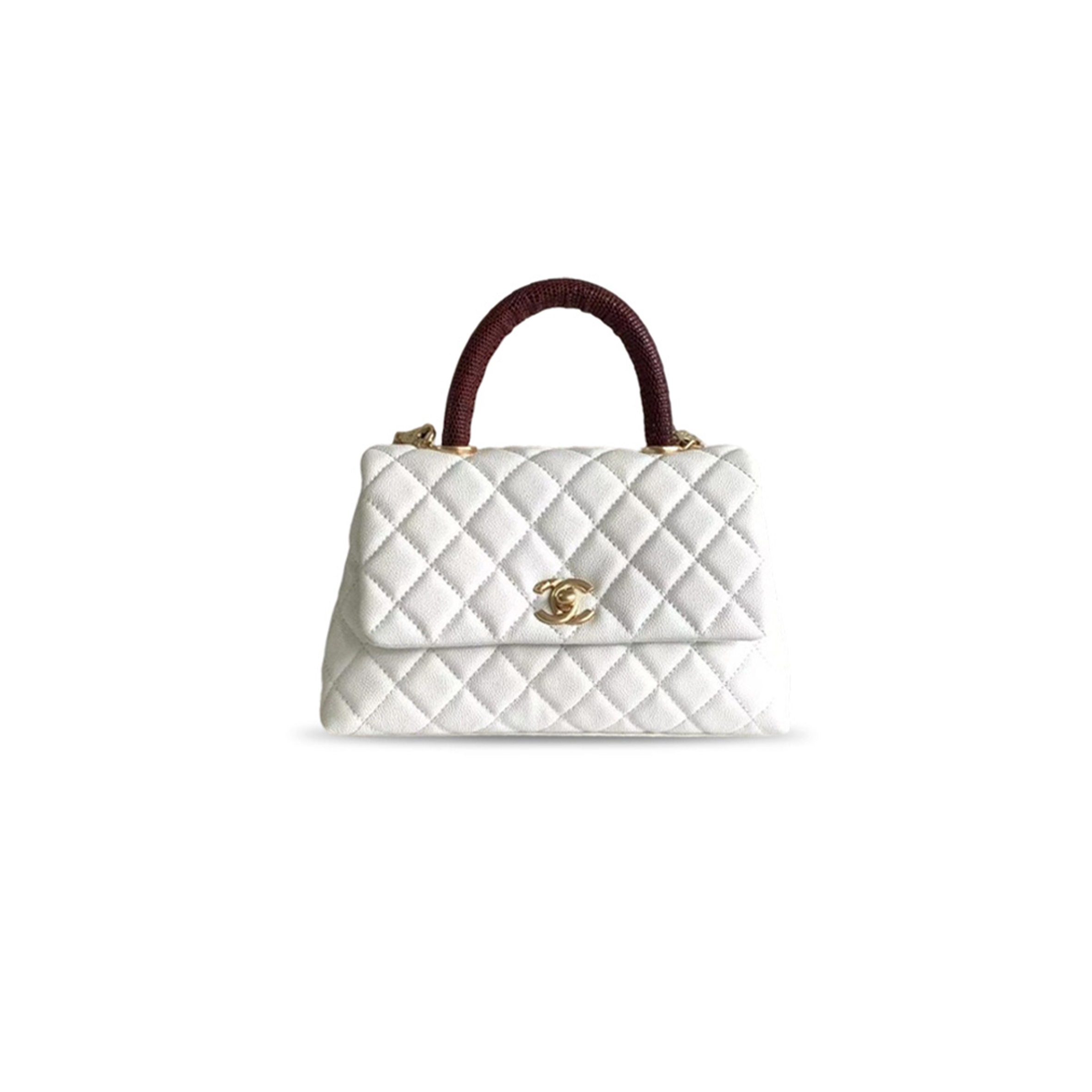 CHANEL MASTER COCO HANDLE MINI CAVIAR WITH GOLD HARDWARE A92990 (23*14*9cm)